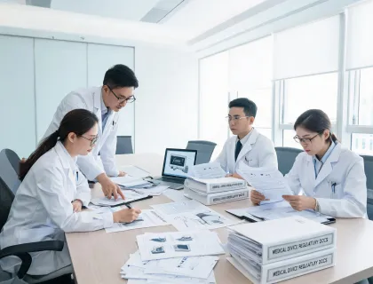 Regulatory team in laboratory