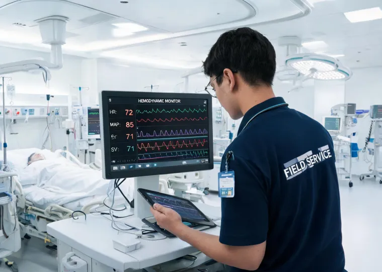 Field service engineer in cardiac ICU